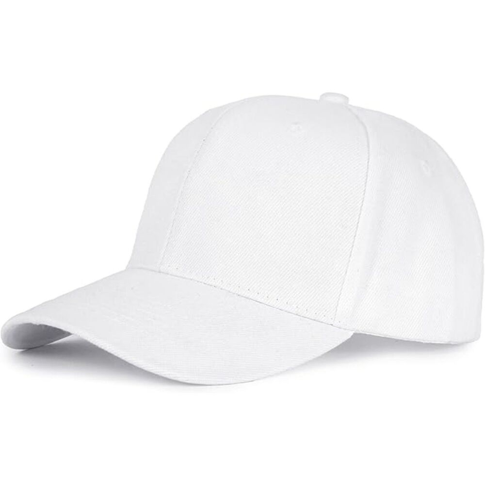 Unisex White Washed 100%Cotton Adjustable Size Strap Casual Classic Baseball Cap